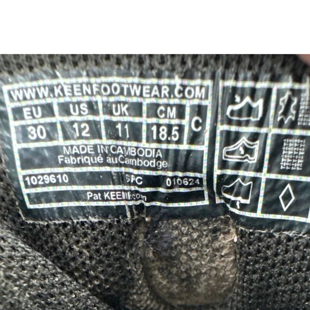 Keen Kids Brown Black Waterproof Hiking Boots 1029610 Size US 12 EU 30